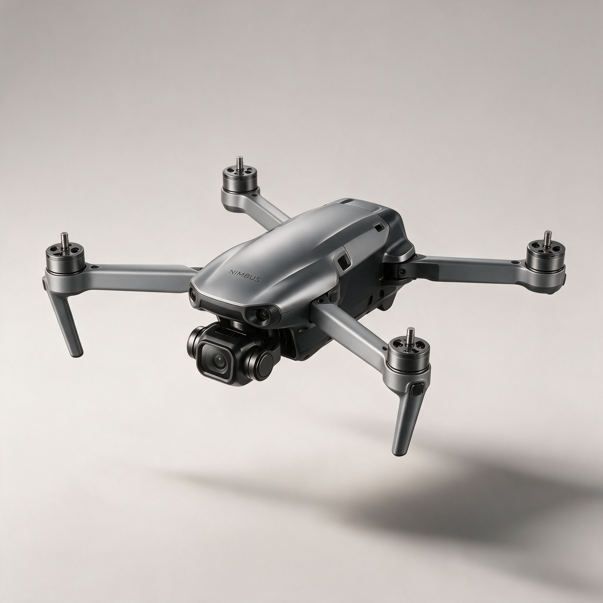 Drone NIMBUS 4K en vol — packshot studio