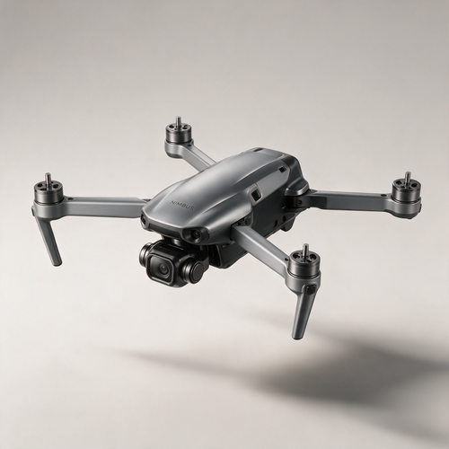 Drone NIMBUS 4K en vol — packshot studio