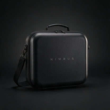 Sac de transport NIMBUS noir, ferme, avec sa bandouliere